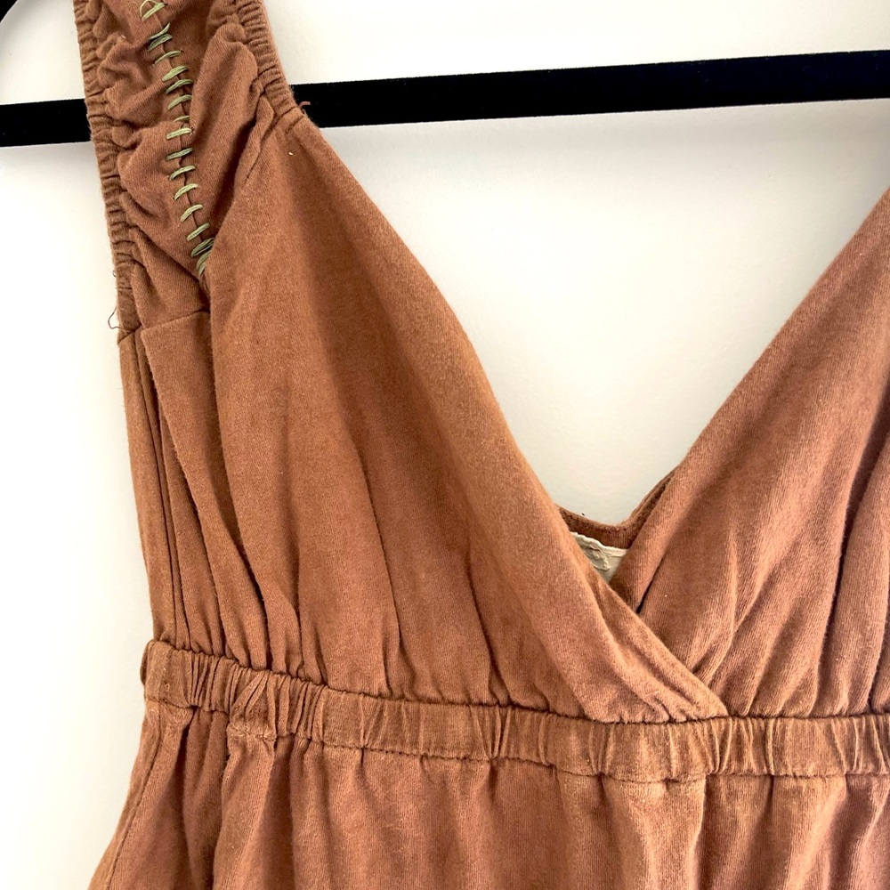 Vintage Gypsy05 Brown Ombre Peplum Top with contrast stitching - Picture 3 of 8